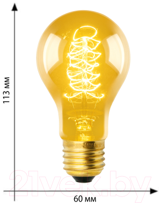 Лампа Uniel Vintage IL-V-A60-40-GOLDEN-E27 CW01 / UL-00000475