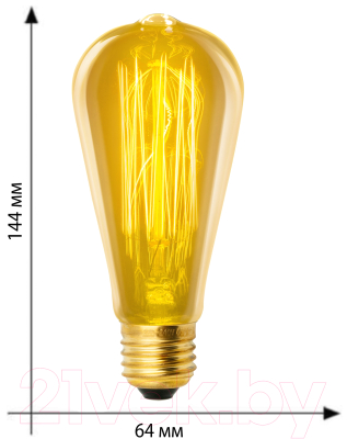 Лампа Uniel Vintage IL-V-ST64-60/GOLDEN/E27 VW02 / UL-00000482
