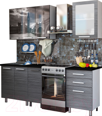 

Готовая кухня BTS, Лондон/Титан Нуар 1.6