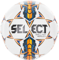 Футбольный мяч Select Brillant Replica / 811608-102 (размер 5, белый/голубой) - 