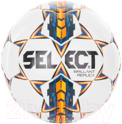 Футбольный мяч Select Brillant Replica / 811608-102 (размер 5, белый/голубой)