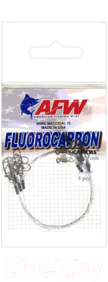Поводок рыболовный AFW Fluorocarbon / AFW04023FL (4шт)