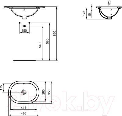 Умывальник Ideal Standard Connect E505401