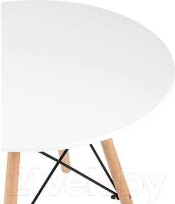 Обеденный стол Stool Group Eames / T005-C D60 (белый/дерево)