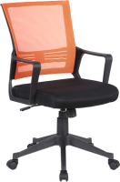 Кресло офисное Brabix Balance MG-320 с подлокотниками / 531832 (черный/оранжевый) - 