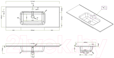 Умывальник BelBagno BB1200ETL