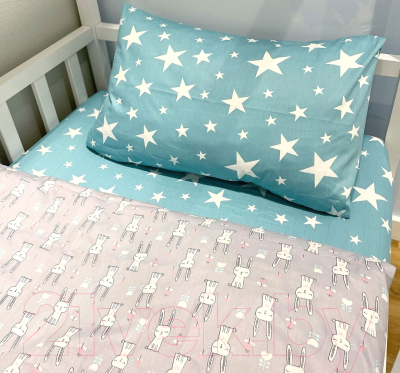 

Комплект постельный детский DreamTex, Зайка на Луне 90x180