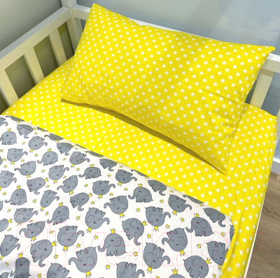 

Комплект постельный детский DreamTex, Солнечные слоники 90x180