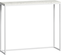 Консольный столик Loftyhome Мальборк / mb040207 (мрамор сноу с белым основанием) - 