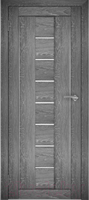 Дверь межкомнатная Юни Амати 10 60x200 (дуб шале графит/стекло белое)