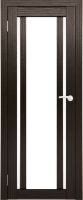 Дверь межкомнатная Юни Амати 11 40x200 (дуб венге/стекло белое) - 