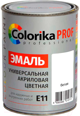 Эмаль Colorika Prof E-11 (900мл, белый)
