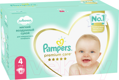 Подгузники детские Pampers Premium Care 4 Maxi (82шт)