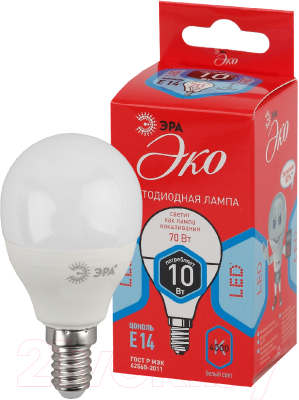 Лампа ЭРА Eco LED P45-10W-840-E14 QX / Б0048374