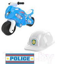 Каталка детская ТехноК Полиция 911 со шлемом / Т7150 (белый/синий)