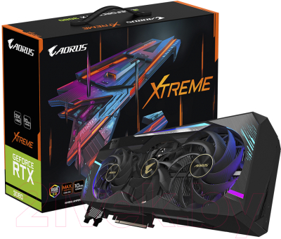 Видеокарта Gigabyte Aorus GeForce RTX3080 Xtreme 10GB DDR6 (GV-N3080AORUS X-10GD)