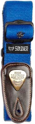 Ремень для гитары Soldier STP1303 / Crest 2 (синий)