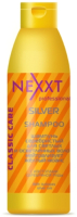 Оттеночный шампунь для волос Nexxt Professional Серебристый для светлых и осветленных волос нейтрализует желтый (1л) - 