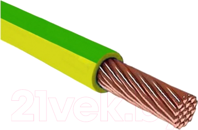 Провод силовой Ecocable ПуГВ-1x4 (25м, желтый/зеленый)