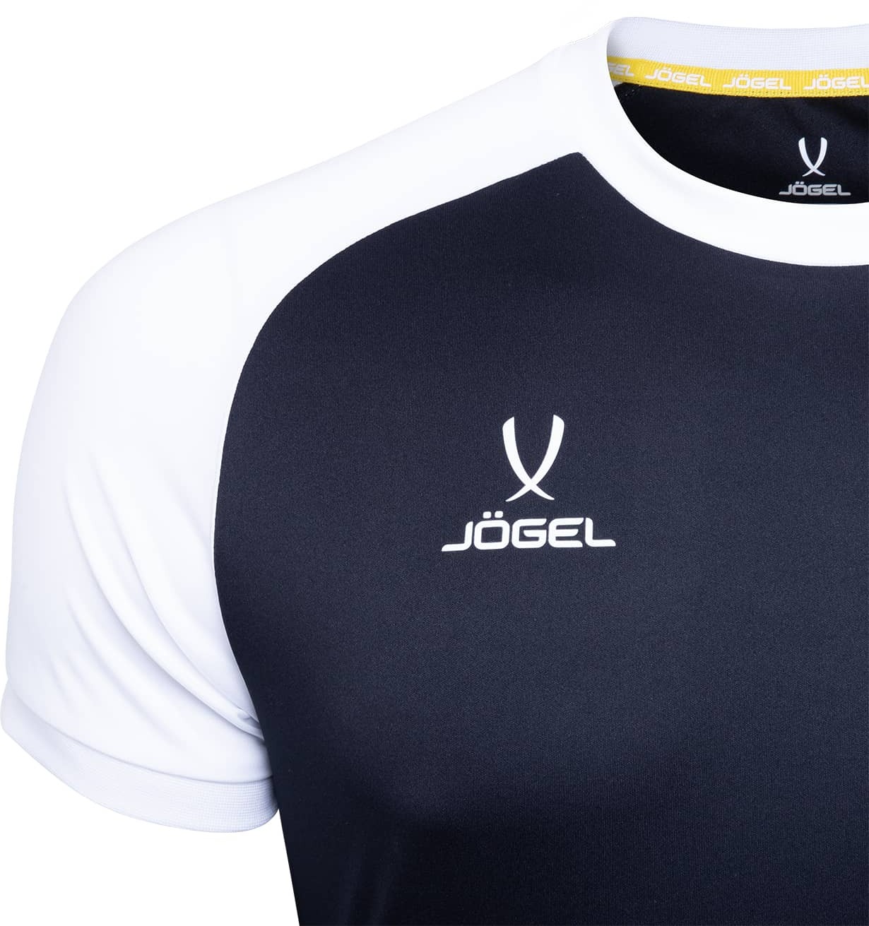 Футболка игровая футбольная Jogel Camp Reglan Jersey JFT-1021 (XXXL, черный/белый) — фото 3