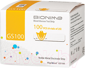 Тест-полоски для глюкометра Bionime GS100 (100 шт)