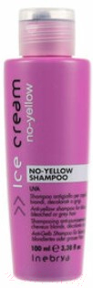 Оттеночный шампунь для волос Inebrya No Yellow для осветленных и седых волос (100мл)