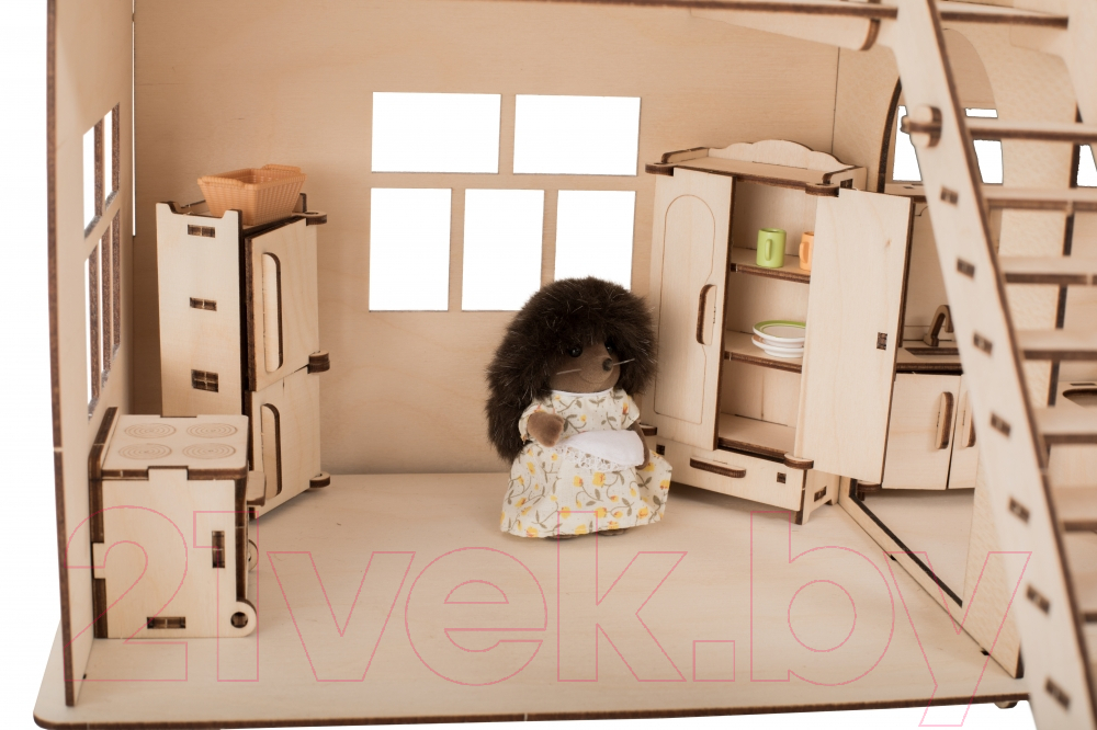 Кукольный домик ХэппиДом Коттедж с мебелью / HK-D002