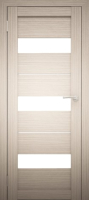 Дверь межкомнатная Юни Амати 12 40x200 (дуб беленый/стекло белое) - 