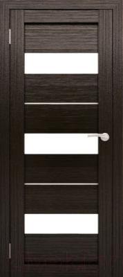 Дверь межкомнатная Юни Амати 12 40x200 (дуб венге/стекло белое)