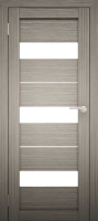 Дверь межкомнатная Юни Амати 12 40x200 (дуб дымчатый/стекло белое) - 