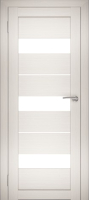 Дверь межкомнатная Юни Амати 12 40x200 (эшвайт/стекло белое) - 