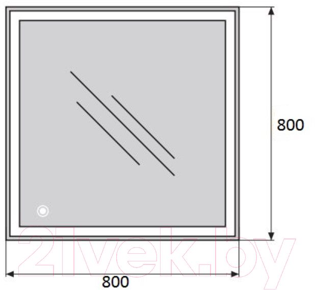 Зеркало BelBagno SPC-GRT-800-800-LED-TCH-WARM