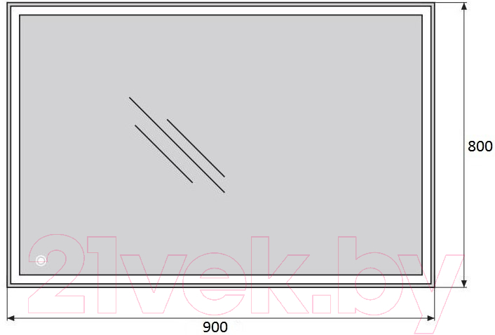 Зеркало BelBagno SPC-GRT-900-800-LED-TCH-WARM