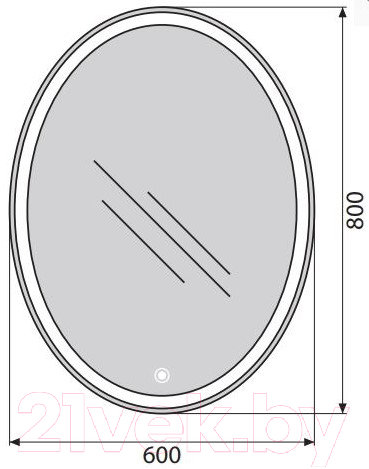 Зеркало BelBagno SPC-VST-600-800-LED-TCH-WARM