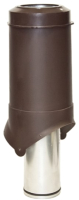 Выход вентиляционный на крышу Krovent Pipe-VT IS 125/изол./500 RAL 8017 (коричневый) - 