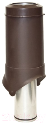 Выход вентиляционный на крышу Krovent Pipe-VT IS 125/изол./500 RAL 8017 (коричневый)
