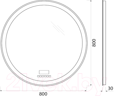 Зеркало BelBagno SPC-RNG-800-LED-TCH-RAD