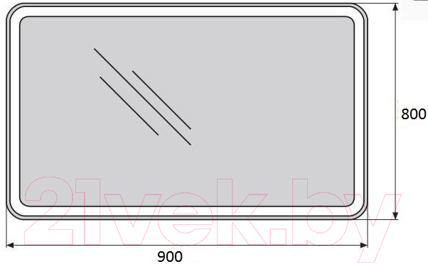 Зеркало BelBagno SPC-MAR-900-800-LED-TCH-WARM
