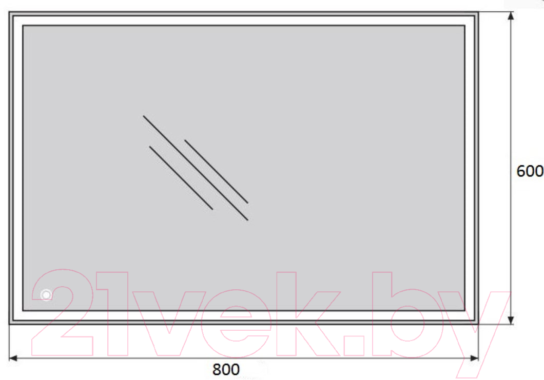 Зеркало BelBagno SPC-GRT-600-800-LED-TCH-WARM