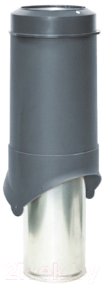 Выход вентиляционный на крышу Krovent Pipe-VT IS 150/изол./500 RAL 7024 (серый)