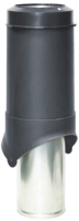 Выход вентиляционный на крышу Krovent Pipe-VT IS 150/изол./500 RAL 9005 (черный) - 