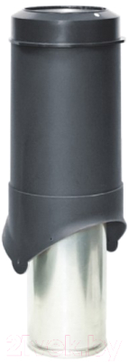Выход вентиляционный на крышу Krovent Pipe-VT IS 150/изол./500 RAL 9005 (черный)