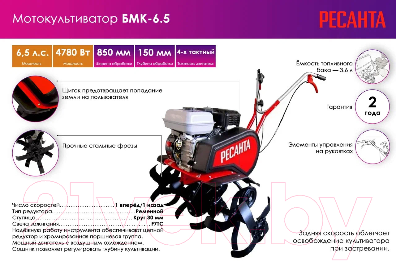 Миникультиватор Ресанта БМК-6.5 (70/5/32)