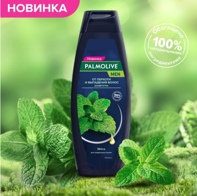 Шампунь для волос Palmolive Men против перхоти и выпадения волос Мята (380мл)