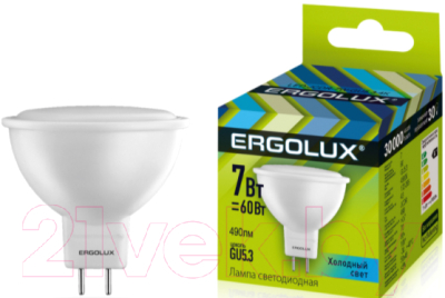 Лампа Ergolux LED-JCDR-7W-GU5.3-4K / 12159
