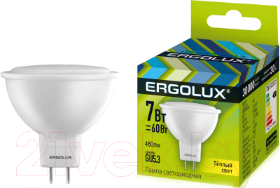 Лампа Ergolux LED-JCDR-7W-GU5.3-3K / 12158