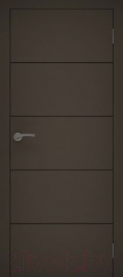 Дверной блок Та самая дверь Л11 СУ с порогом 80x210 правая (графит)