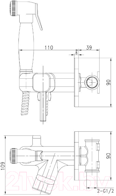 Гигиенический душ LEMARK LM7165BL