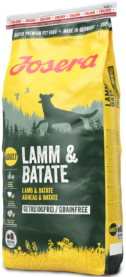 

Корм для собак Josera, Lamb & Batate / 0921