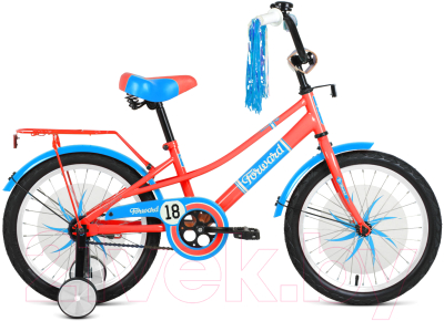 Детский велосипед Forward Azure 20 2021 / 1BKW1C101002 (коралловый/голубой)